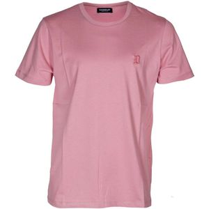 Dondup - T-shirt - Roze - Katoen - Logo Aan De Voorkant