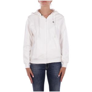 Lacoste, Dames, Sweatshirts & Hoodies, Wit, Maat: XL Katoen,