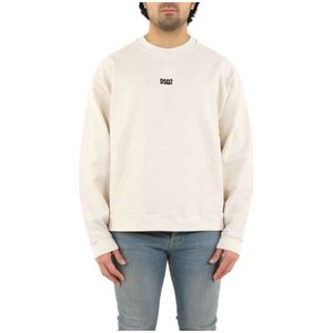 Dsquared2, Heren, Sweatshirts & Hoodies, Wit, Maat: XL