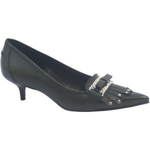 Guglielmo Rotta - Dames Schoenen - Zwart - Leer - Franjesdetails