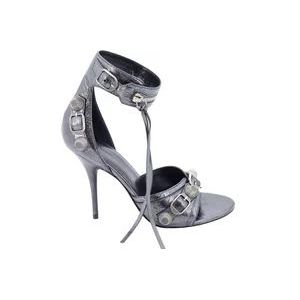 Balenciaga Zilveren Stiletto Hak Sandalen , Gray , Dames , Maat: 37 1/2 EU