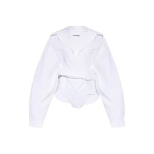 Balenciaga Blouse overhemd , White , Dames , Maat: 2XS