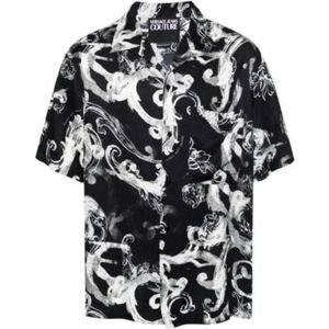 Versace Jeans Couture, Heren, Overhemden, Zwart, Maat: S