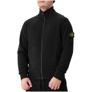 Stone Island, Heren, Sweatshirts & Hoodies, Zwart, Maat: L Katoen,