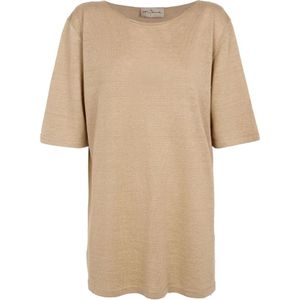 Cortana, Heren, Truien, Beige, Maat: L Linnen,