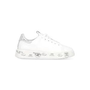 Premiata Witte Leren Sneakers met Strass Detail , White , Dames , Maat: 39 EU