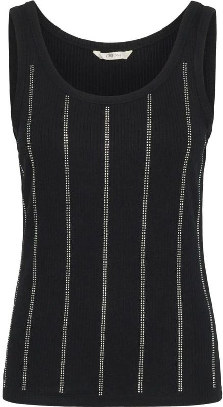 Cream - CRRibba - Blousetop - Zwart - Mouwloos