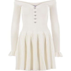 Self Portrait, Dames, Jurken, Wit, Maat: M Viscose,