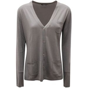 Max Mara, Dames, Truien, Grijs, Maat: XL Wol,