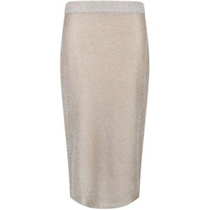 Tory Burch, Dames, Rokken, Beige, Maat: M