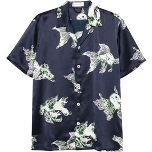 Olivia von Halle, Dames, Overhemden, Blauw, Maat: S Zijde,