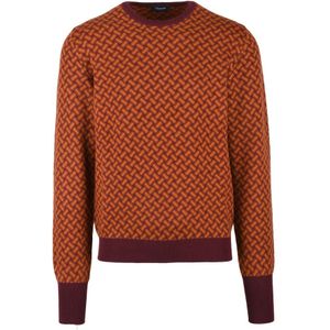 Drumohr, Heren, Truien, Oranje, Maat: XL Kasjmier,