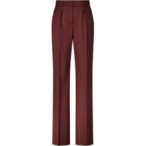 Max Mara, Dames, Broeken, Rood, Maat: M Wol,