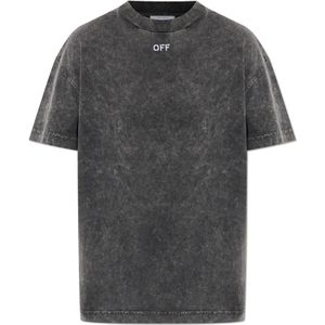 Off White, Dames, Tops, Grijs, Maat: L Katoen,