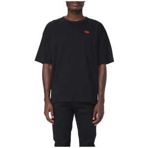 Diesel, Heren, Tops, Zwart, Maat: L