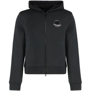 Moncler, Heren, Sweatshirts & Hoodies, Zwart, Maat: S Katoen,