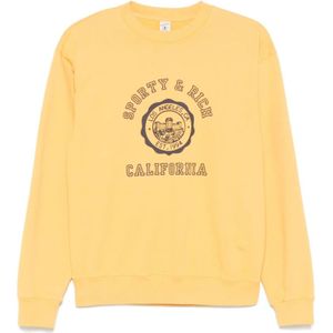 Sporty & Rich, Dames, Sweatshirts & Hoodies, Geel, Maat: M