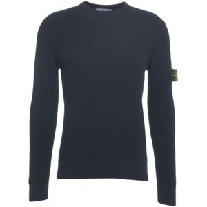 Stone Island, Heren, Truien, Blauw, Maat: 3XL Wol,
