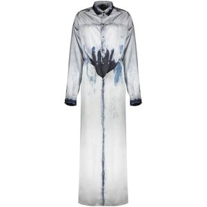 Diesel, Dames, Jurken, Blauw, Maat: S Denim,