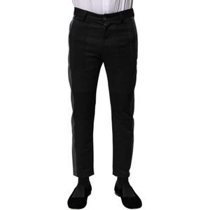 Dolce & Gabbana, Heren, Broeken, Zwart, Maat: XS Katoen,