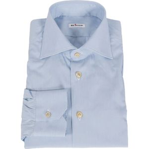 Kiton, Heren, Overhemden, Blauw, Maat: M Katoen,