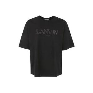 Lanvin Oversized T-Shirt in Parijse Stijl , Black , Heren , Maat: M