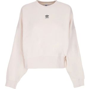 Adidas, Dames, Sweatshirts & Hoodies, Beige, Maat: 2XL Katoen,