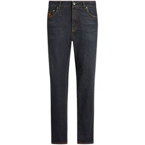 Etro, Heren, Jeans, Blauw, Maat: W32 Katoen,