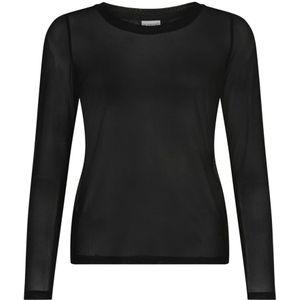 IN Front, Dames, Tops, Zwart, Maat: S Spandex,