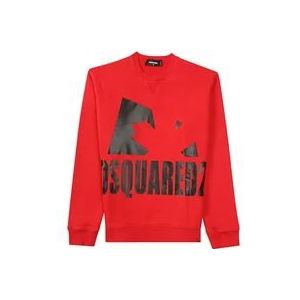 Dsquared2 Rood Maple Leaf Sweatshirt , Red , Heren , Maat: S