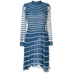 Valentino, Dames, Jurken, Blauw, Maat: XS Zijde,