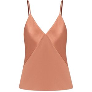 Forte Forte, Dames, Tops, Roze, Maat: M Satijn,