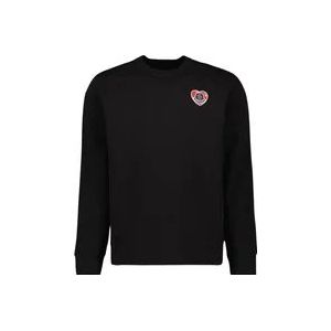 Moncler Hart Logo Sweatshirt , Black , Heren , Maat: L