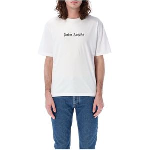 Palm Angels - Logo Slim Tee - T-shirt - Wit - Katoen