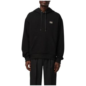 Dolce & Gabbana, Heren, Sweatshirts & Hoodies, Zwart, Maat: XL Jersey,