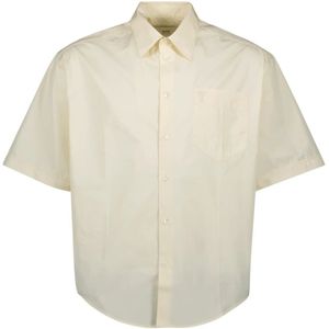 Ami Paris, Heren, Overhemden, Geel, Maat: M Katoen,