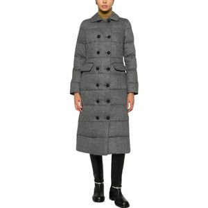 Peuterey, Dames, Mantels, Grijs, Maat: S Zijde,