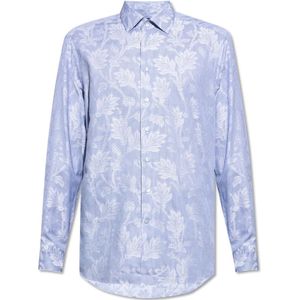 Etro, Heren, Overhemden, Blauw, Maat: L Katoen,