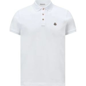 Moncler, Heren, Tops, Wit, Maat: M Katoen,