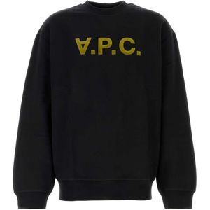 A.p.c., Heren, Sweatshirts & Hoodies, Zwart, Maat: L Katoen,