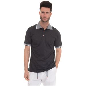 Kiton, Heren, Tops, Zwart, Maat: M Katoen,