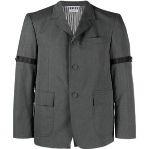 Thom Browne, Heren, Jassen, Grijs, Maat: M