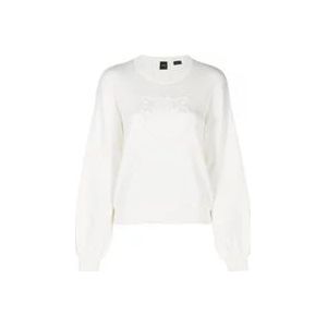 Pinko Zachte Katoenen Trui , White , Dames , Maat: M