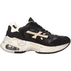 Premiata Luchtgeveerde sportieve sneaker , Black , Dames , Maat: 37 EU