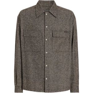 Dolce & Gabbana, Heren, Overhemden, Grijs, Maat: XL Wol,