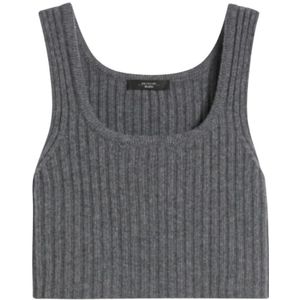 Weekend Max Mara, Dames, Tops, Grijs, Maat: M Wol,