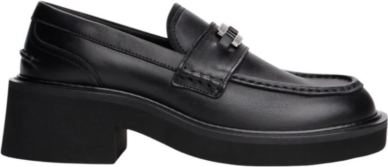 Tommy Jeans - Chunky Heel Loafers - Zwart - Dames - Leer
