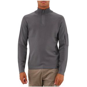 Genti, Heren, Truien, Grijs, Maat: S Leer,