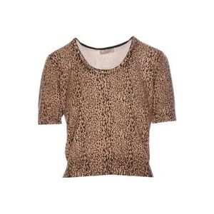 Twinset Top Bruin , Brown , Dames , Maat: M