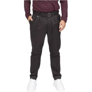 Paolo Pecora, Heren, Broeken, Bruin, Maat: S Leer,